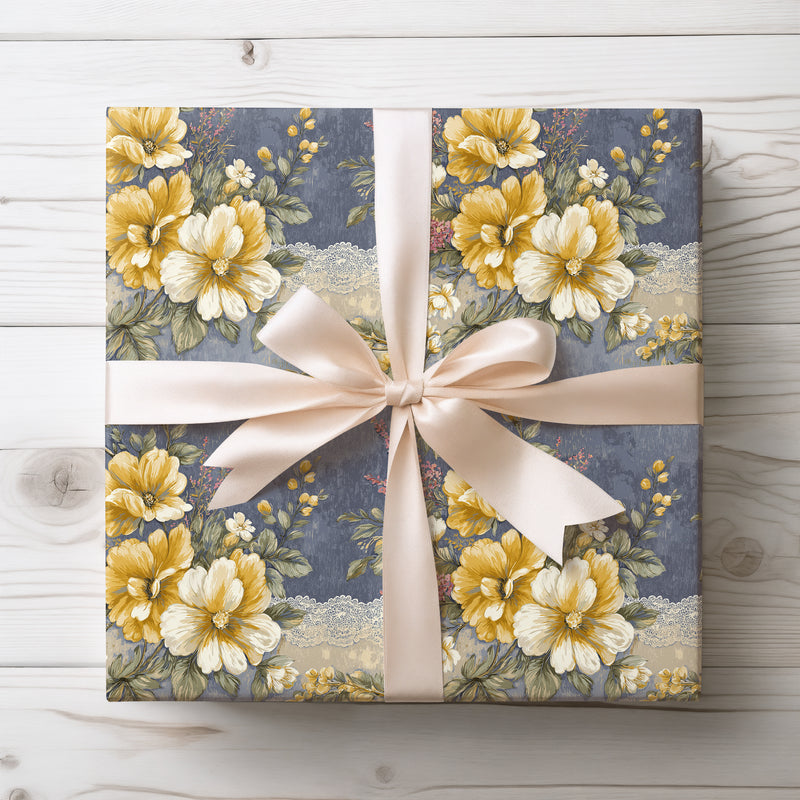 Whispers of Elegance - Timeless Vintage Lace Wrapping Paper