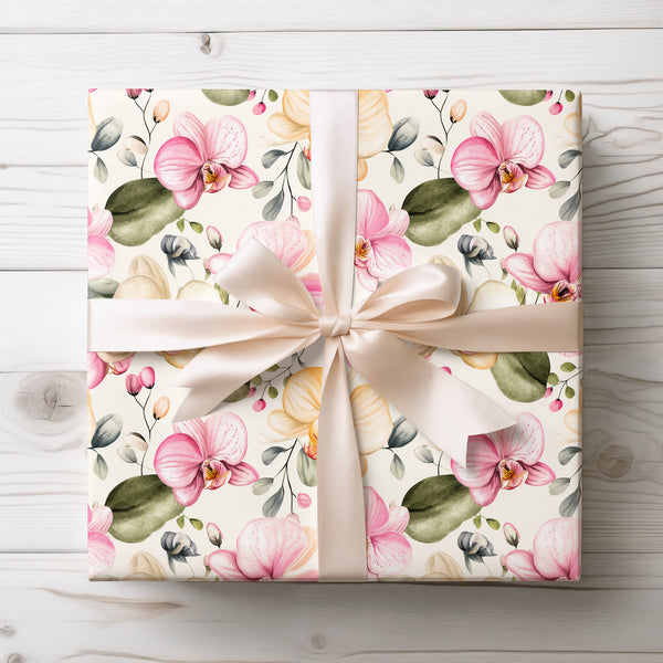 Blush Orchid - Soft Pink Orchid Gift Wrap