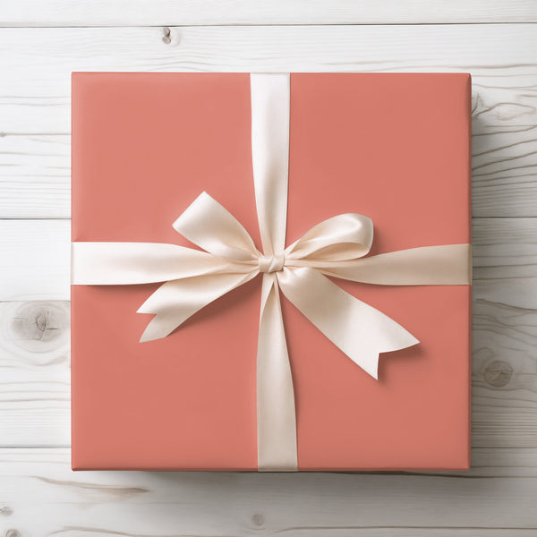 Coral Embrace - Solid Coral Wrapping Paper