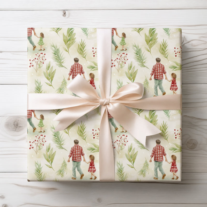Nature's Embrace - Scenic Forest father and daughter Gift Wrap