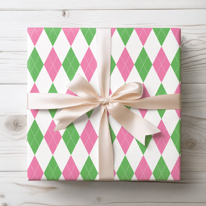 ParTee – Golf Argyle Wrapping Paper