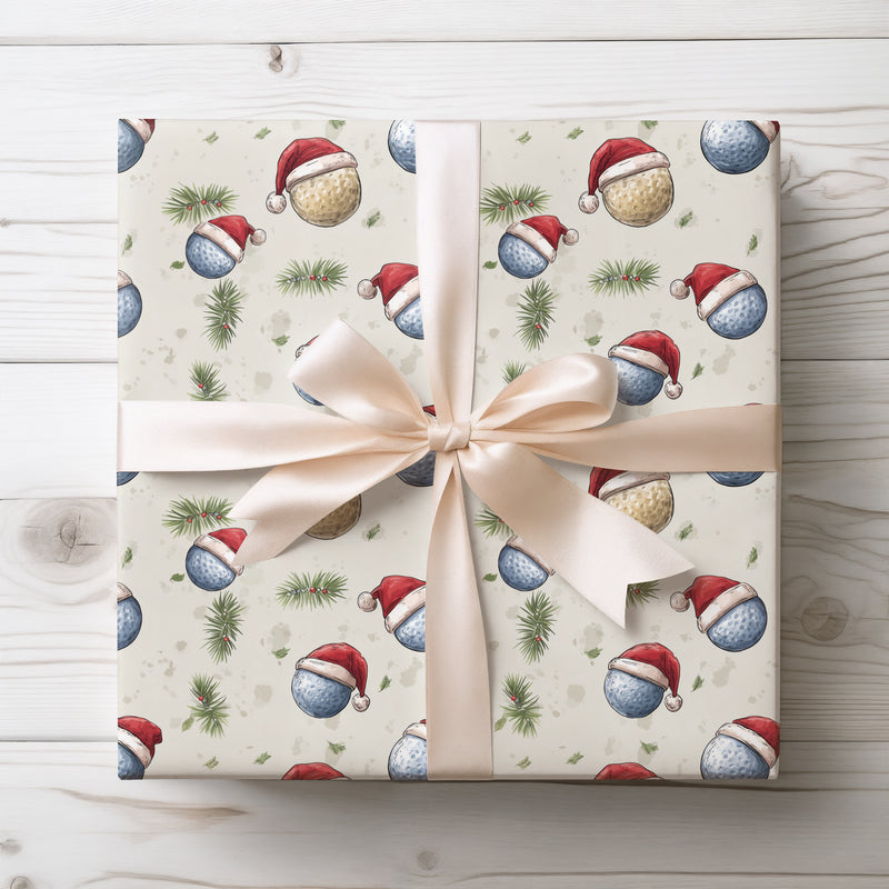 HollyTee – Golf Christmas Wrapping Paper