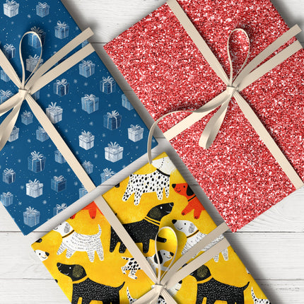 Gift wrapping paper by color – choose bold, pastel, or metallic shades