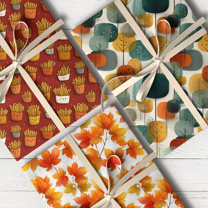 Bold orange wrapping paper for gifts