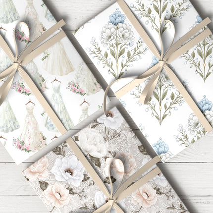 Luxury bridal wrapping paper for wedding gifts
