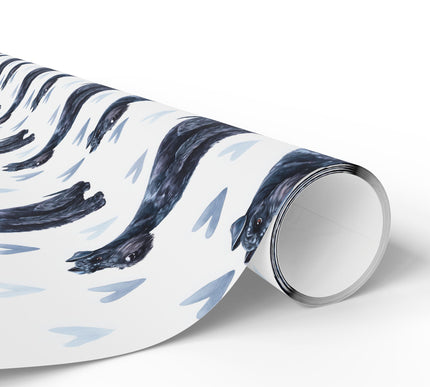 Blueheart Crest – Kerry Blue Terrier Love Pattern wrapping paper