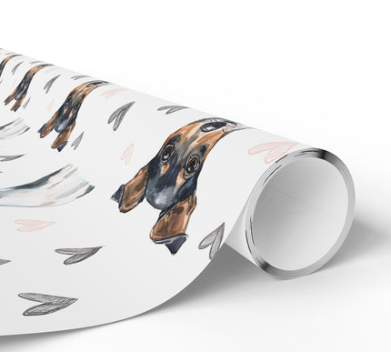 Whiskerheart Sketch – Rat Terrier Love Hearts wrapping paper