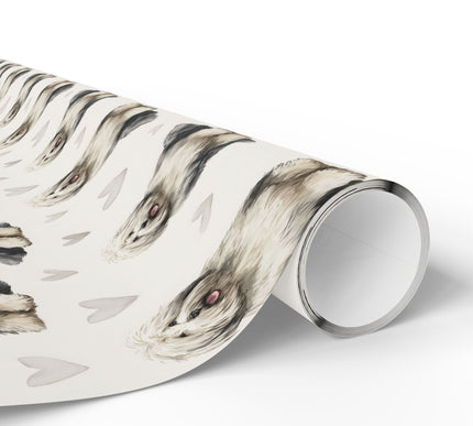 Heartveil Shepherd – Polish Lowland Sheepdog wrapping paper
