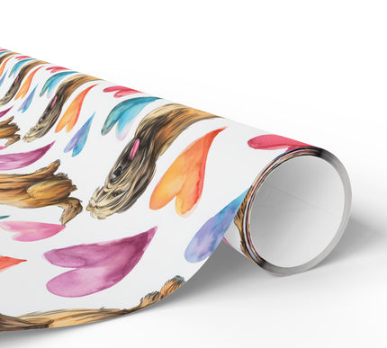 Softmane Serenade – Briard Love Hearts wrapping paper