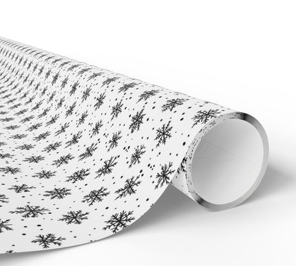 FrostDot – Hand-drawn Snowflake Pattern Wrapping Paper