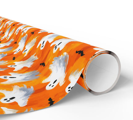 PhantomBrush – Painted Ghost Halloween Wrapping Paper
