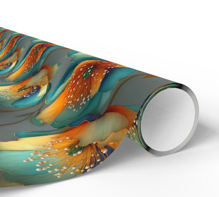 Opulent Garden - Dreamlike Jewel-Toned Floral Fantasy Wrapping Paper