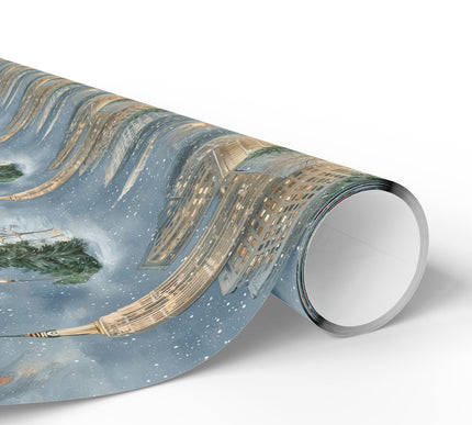 Midtown Noel – Snowy Manhattan Street Wrapping Paper