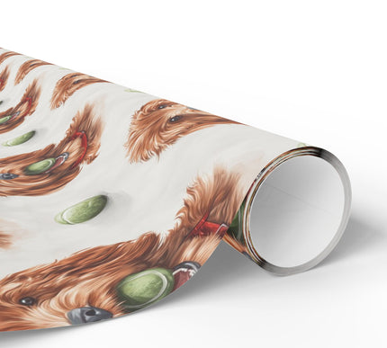Tennyroll – Golden Retriever Dog with Tennis Ball Wrapping PaperPaper