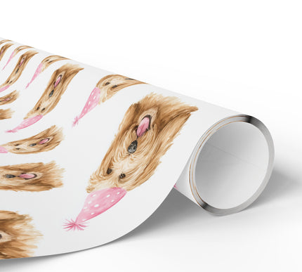 Paw-ty Time - Golden Doodle Birthday Wrapping Paper