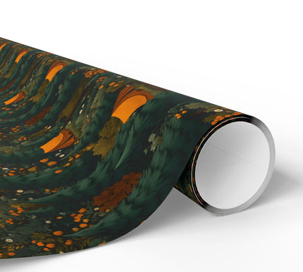 Twilight Tapestry – Enchanted Camping Scene Wrapping Paper