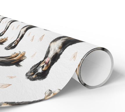 Boldiron Bloom – Giant Schnauzer watercolor hearts wrapping paper