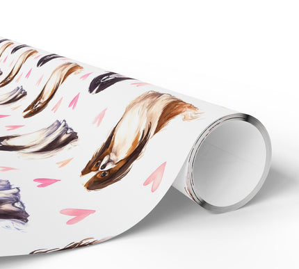 PetalWhisk – Japanese Chin Love Pattern wrapping paper
