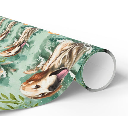 Aurelian Splash – Golden Retriever in Water Wrapping Paper
