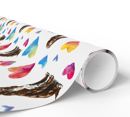 Ambertail Joy – Boykin Spaniel Love Hearts wrapping paper