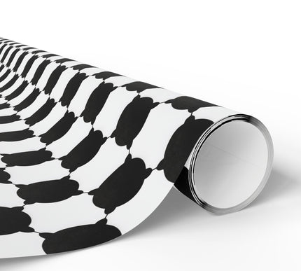 Shadowpixel Harmony – monochrome minimal pattern gift wrap