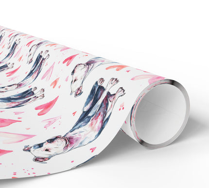 Bullyheart Love – American Bully Dog Hearts wrapping paper