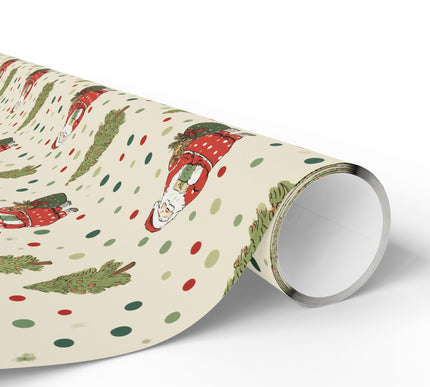 JollyDots – Santa Claus and Christmas Tree Wrapping Paper