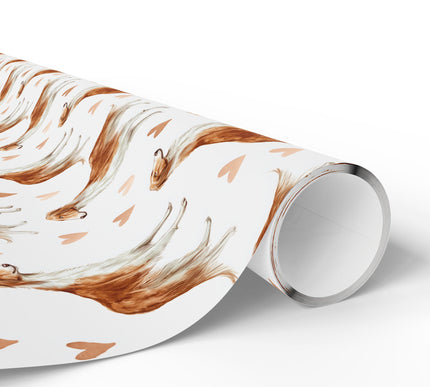 Silkenheart Drift – Borzoi Elegance wrapping paper