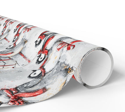 ArcticWhimsy – Penguin Christmas Wrapping Paper