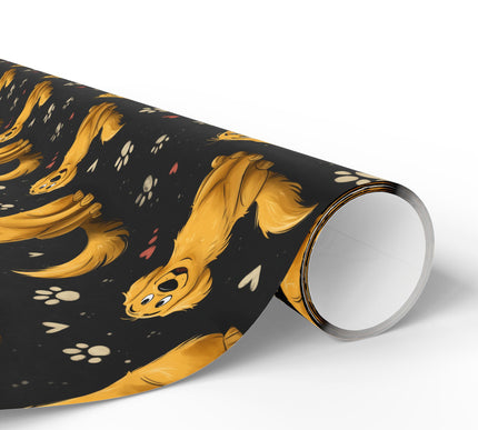 Rainbow Rover Romp – cheerful labrador gift wrap