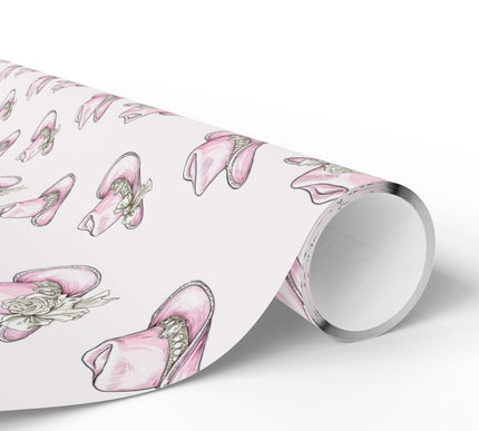 BlushCowgirl – Pink Cowboy Hat with Flowers Wrapping Paper