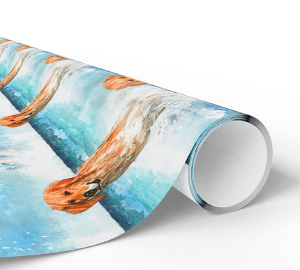Seasplash Goldenheart - Dog in Water  Wrapping Paper
