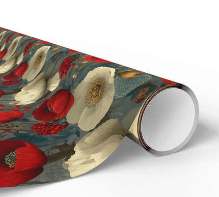 Scarlet Dreams Blossom – floral poppy gift wrap
