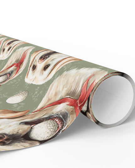 SmileyPup – Labrador Dog with Golf Ball Wrapping Paper