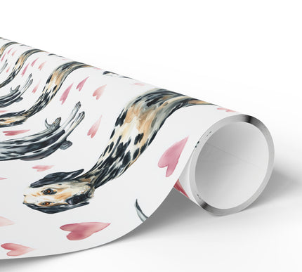 Spotwhisper Bloom – Dalmatian hearts wrapping paper