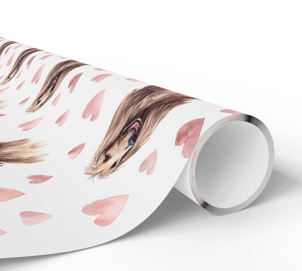 Blush Silklore – Romantic Afghan Hound Portrait wrapping paper