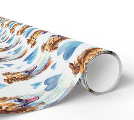 Skystride Grace – Borzoi Love Hearts wrapping paper
