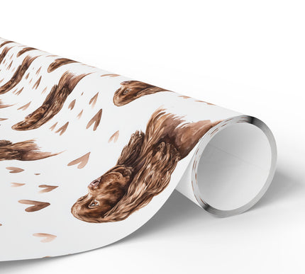 Chestnutvale Romance – Sussex Spaniel love wrapping paper