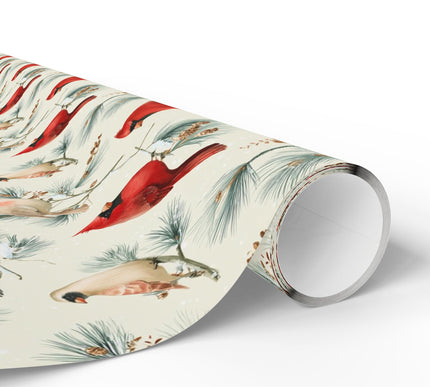 Crimson Serenade - Cardinal Bird Christmas Wrapping Paper
