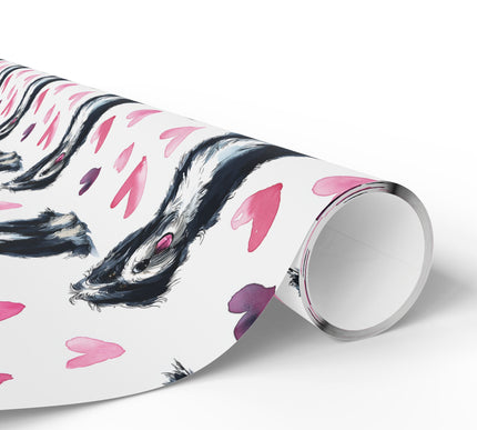 Softpaw Harmony – Bernedoodle watercolor hearts wrapping paper