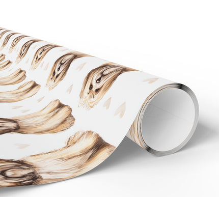 Soft Linen Paw – Lhasa Apso Love Pattern wrapping paper