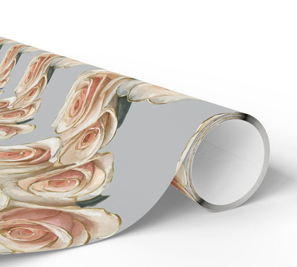 Ivory Rose Symphony - Premium Floral Wrapping Paper