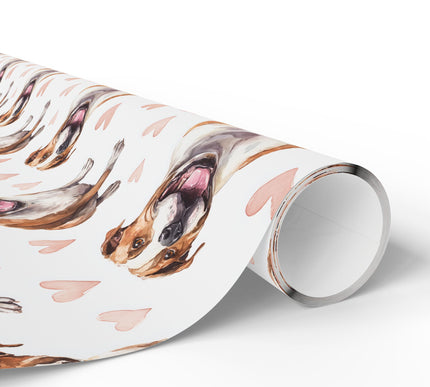Softguard Joy – Romantic American Bulldog Sitting wrapping paper