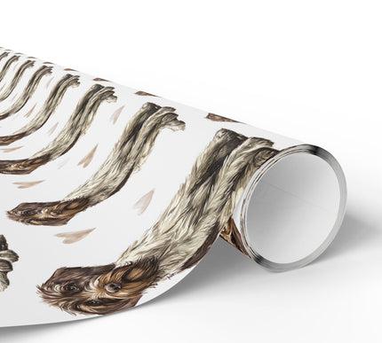 Rustic Whiskerfield – Wirehaired Pointing Griffon love wrapping paper