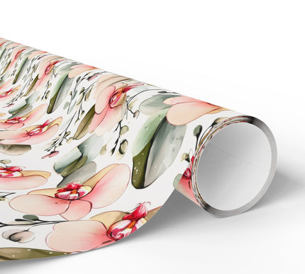 Eden Leaves - Lush Orchid Flower Wrapping Paper