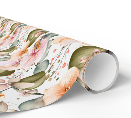Petal Whisper - Elegant Orchid Floral Wrapping Paper