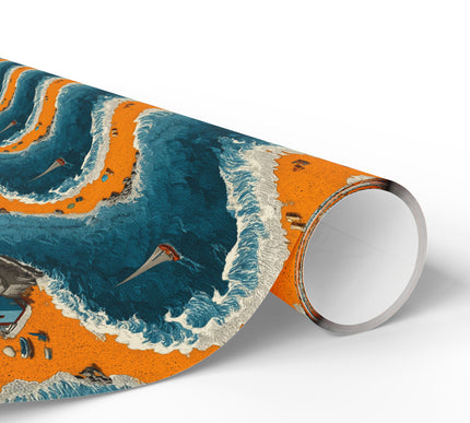Seaside Reverie - Dreamy Coastal Holiday Beach Wrapping Paper