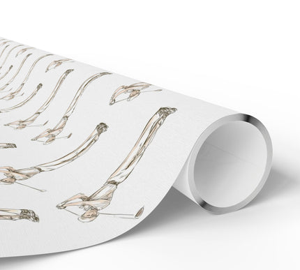 SwingSketch – Hand-drawn Golfer Pose Wrapping Paper