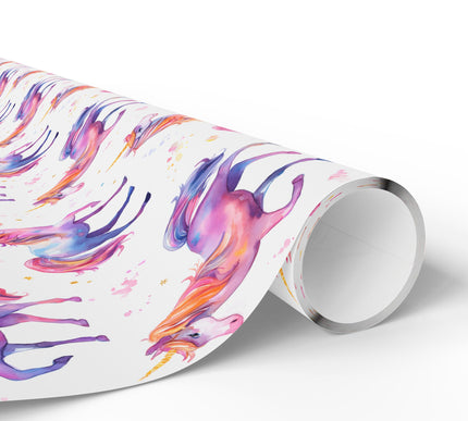 Starlight Mane – Watercolor Pastel Unicorn Wrapping Paper