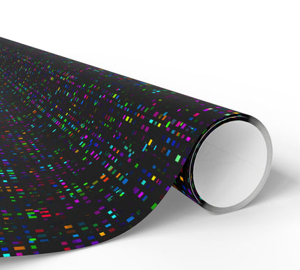 Neon Pulse – Cyber Matrix Grid Wrapping Paper